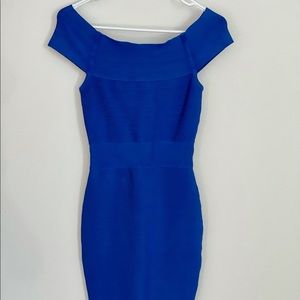Guess by Marciano blue bandage dress